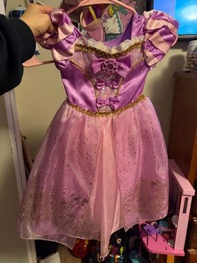 Disney Rapunzel Dress 3T and shoes 7/8